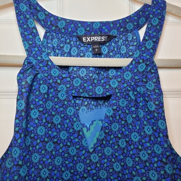 Express Tapestry Mixed Pattern Tank Sz S - Picture 4 of 9